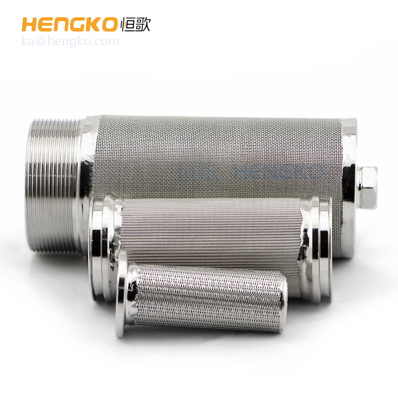 0.5 2 10 20 50 Microns Bronze Stainless Steel 304/316L Sintered Porous metal filter  for oil filter or industry system