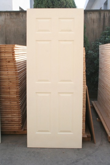 primer white painting 1-6 panel HDF molded door skin