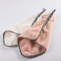 Hand bath towel with hanging loops