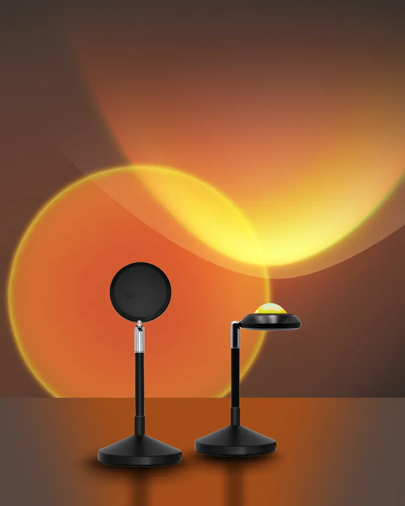 USB Sunset Projector Lamp - LED Rainbow Night Light for Home