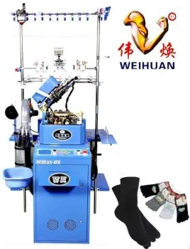 Weihuan (WH) 3.75 Inch Computerized Socks Knitting Machine for Weaving Terry and Plain Feather Yarn Woolen Socks (WH-6F-R)