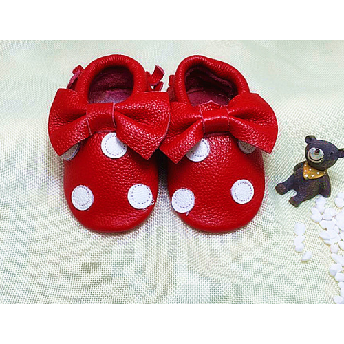 Zapatos de suela de cuero moda niño