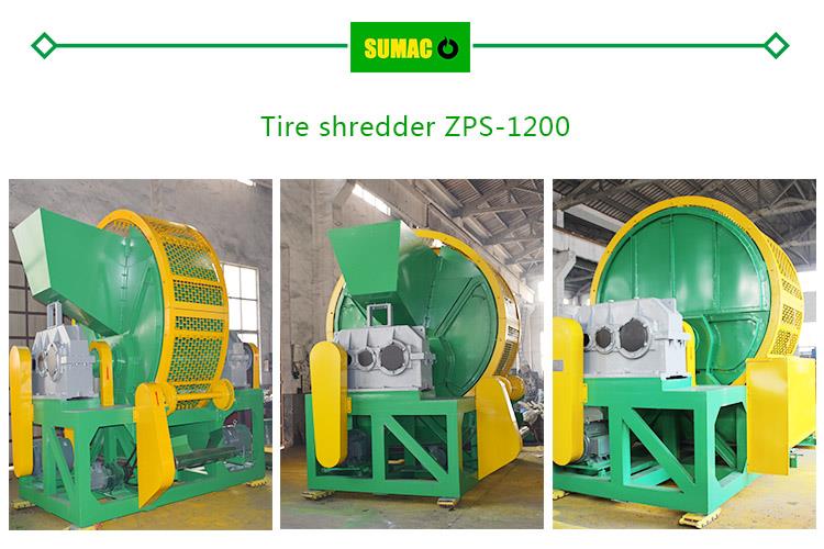 Waste car recycling tire shredder equipment price