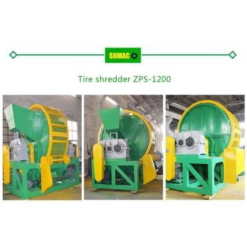 Waste car recycling tire shredder equipment price