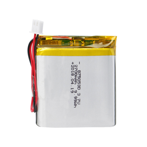 저온 875053 3.7V 2700mAh 리튬 폴리머 배터리