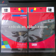 Custom printing plastic bopp self adhesive plastic bag with euro hole hanging header