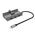 Aluminum USB Hub Clamp Docking Station with HDMI