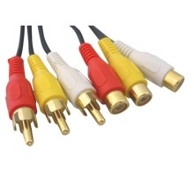 Cable RCA macho a hembra Audio y Video serie