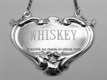 Whisky Label, Metal Whisky Hang Tag