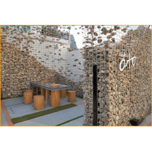 welded gabion box used to build exterior walls