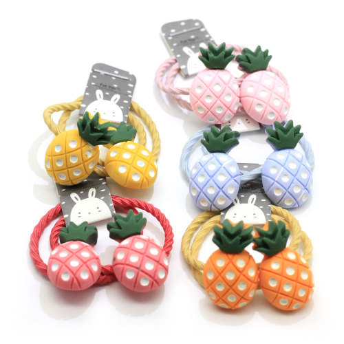 100 pezzi / borsa elastico cravatta gomma bambino bambino bambini piccoli cartoni animati frutta ananas titolari coda di cavallo accessori per capelli ragazze