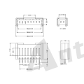 2,50 mm IDC IDC 180 ° Seria złącza waflowego