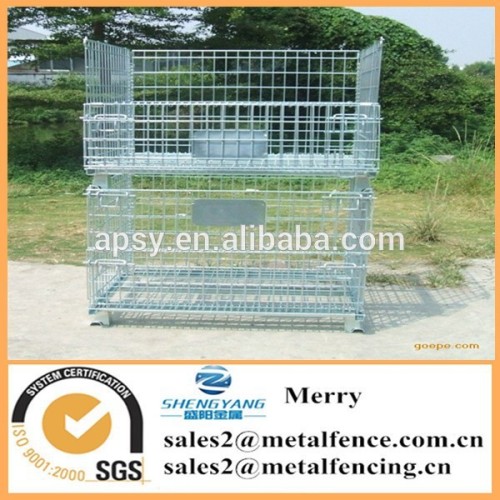 warehouse storage high quantity metal wire mesh container