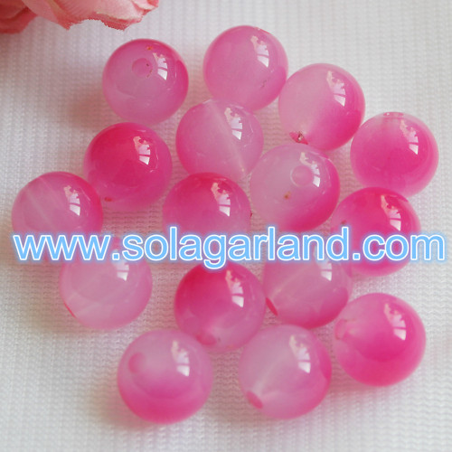 12-30MM Acrylic Round Two Tone Beads Plastic Fishing Beads