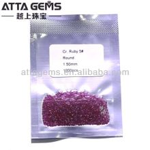 Synthetic ruby machine cut #5 -created corundum