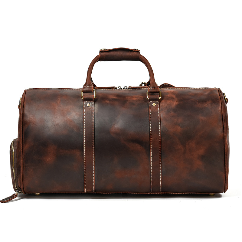 Oversized Travel Duffel Bag Leather Carry On Bag