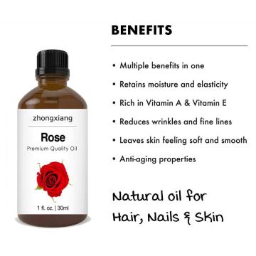 मालिश अरोमाथेरेपी के लिए 100% शुद्ध गुलाब आवश्यक तेल