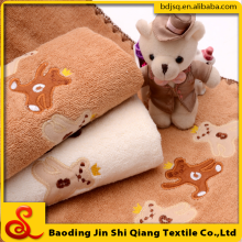 soft absorption 100% cotton package edge embroidery designs bear baby towel