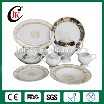 Elegance Fine Gold Rim Porcelain Dinner Set
