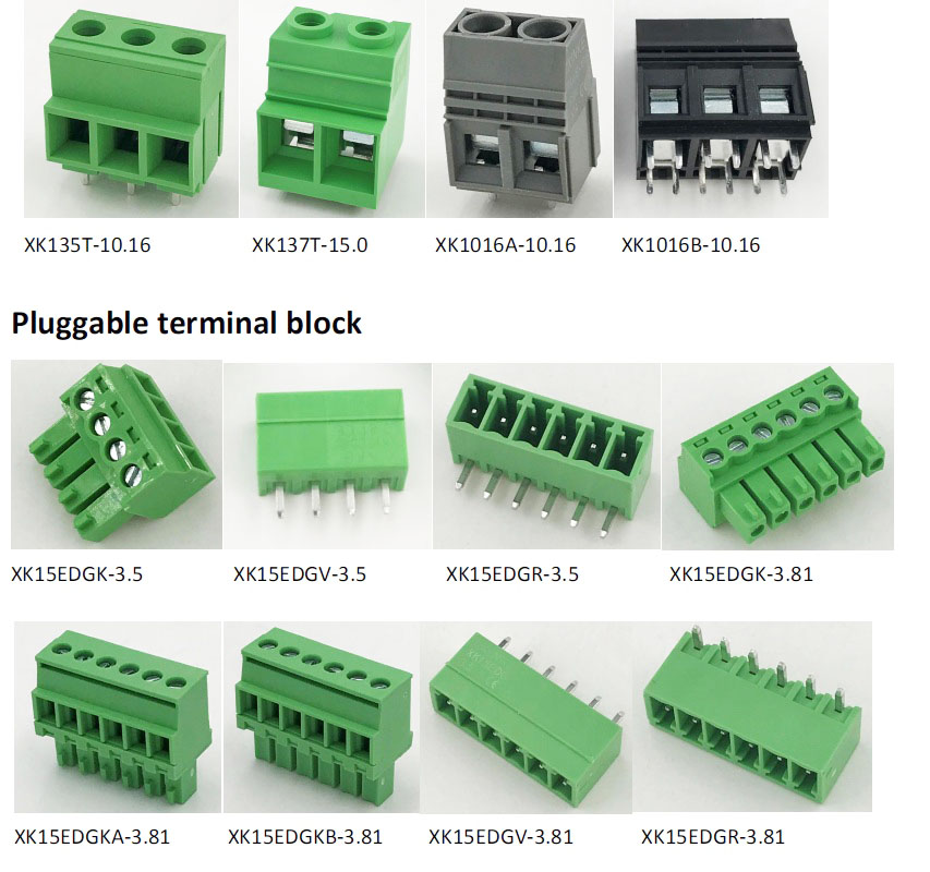 screwless terminal block connector male and female