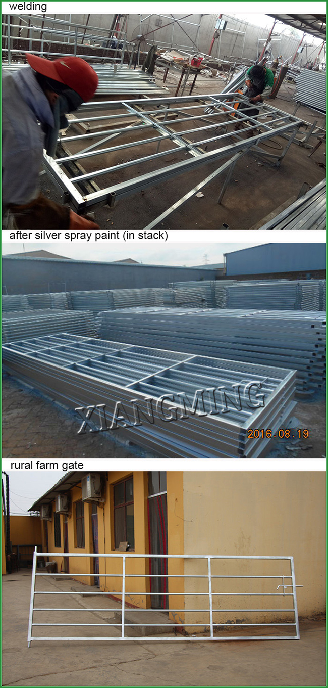 Heavy duty iron galvanized steel farm gate