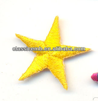 yellow embroidery star badge