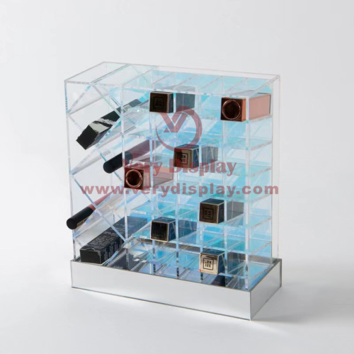 Organizador de caja de almacenamiento de plexiglás transparente a mano personalizado