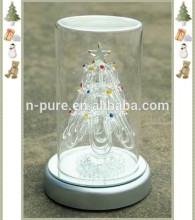 Crystal Christmas tree with LED Light, crystal glass Christmas Tree