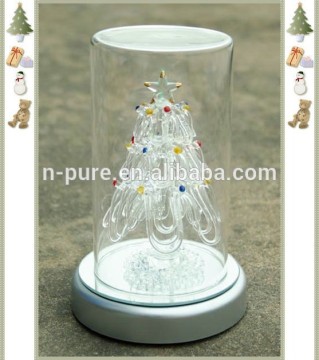 Crystal Christmas tree with LED Light, crystal glass Christmas Tree
