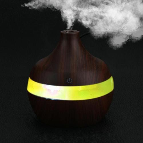 7 Color Changing 300ml Wood Grain Ultrasonic Humidifier