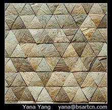Natural coconut mosaic wood wall panel