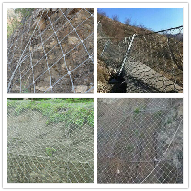 Slope Protection Fence for Mountain SNS slope protection Mesh netting Steel Cable Rolled Net GPS2 rockfall barrier netting