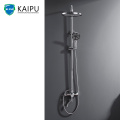 Chrome Exposed Bathroom Rainfall Shower Faucet System