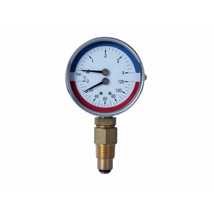 Varmtælling af god kvalitet 2 i 1 Bi-metal termomanometer