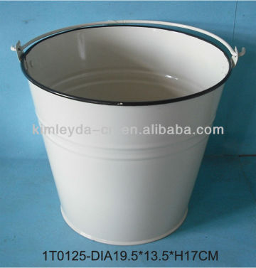 mini tin pails white tin pails