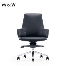M&W Swivel Leather Staff Chair