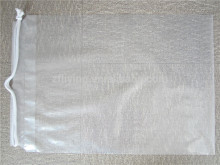 transparent draw tape plastic bag for firewood / PE drawstring bag