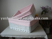 wicker baskets with liner