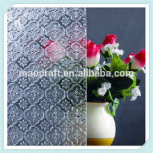 4mm, 5mm, 6mm clear flora firgured glass