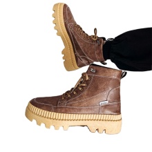 Retro British Stylish Cowhide Shoes - Durable Leather Ankle Boots for Men