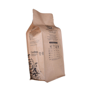 Borsa da pacaking da 500 g di caffetteria compostabile con fondo piatto