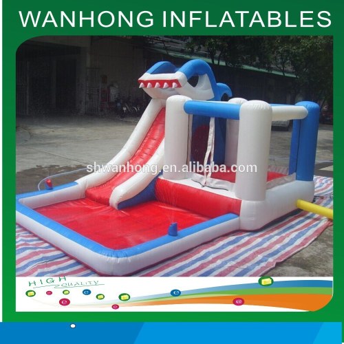 Shark water slide commercial bouncer house inflatable toy