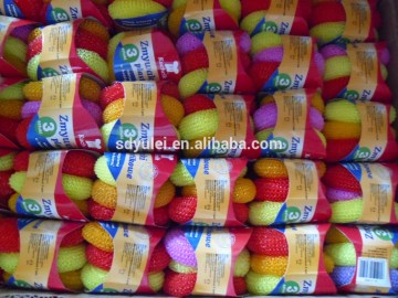 kitchen cleaning scrubbers/household cleaning tools/plastic mesh scourer