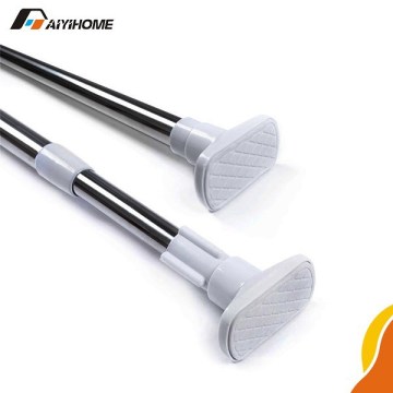 Stainless steel curtain rod,straight telescopic curtain rod