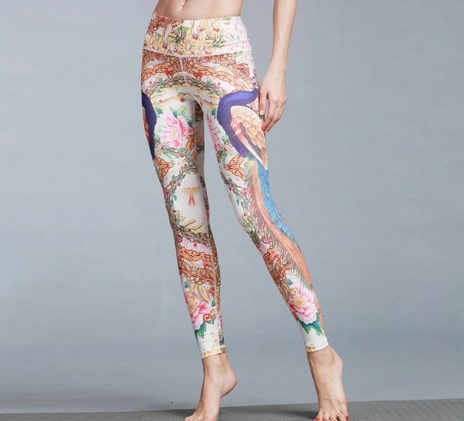 Popular Gym Wear Yoga Legging Sublimation Printing Women Patterned Leggings with High Waist Sports Wear Tight Leggings