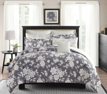 5 Pieces Printed Comforter Set Microfiber