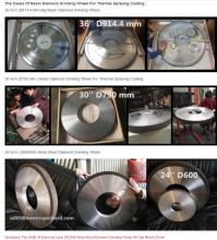 Diamond Grinding Wheel For HOVF Thermal Spray Coating WA/WC/CR