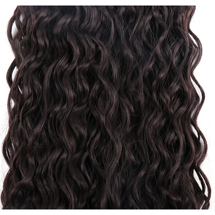 High Temperature Fiber Human Hair Quality French Wave Synthetic Remy Weft Hair Extensions