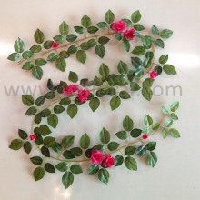 Artificial ivy vines with rose flower for decoration