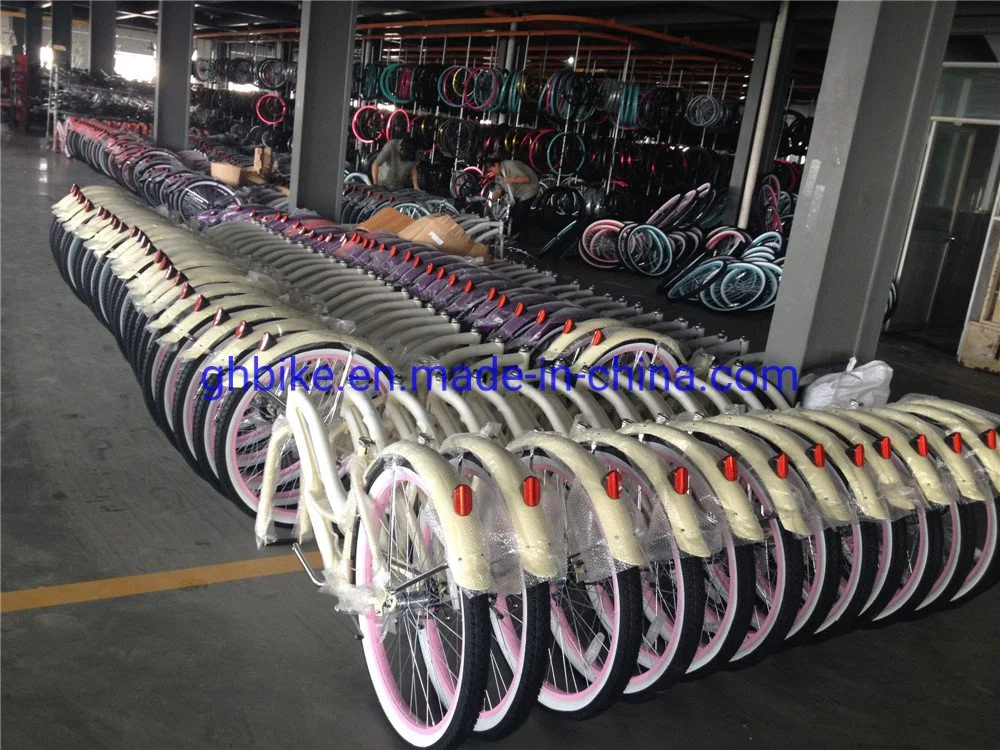 Red Color Aluminum Alloy Frame 6 Speed Factory Directly Sell Lady Beach Cruiser Bike